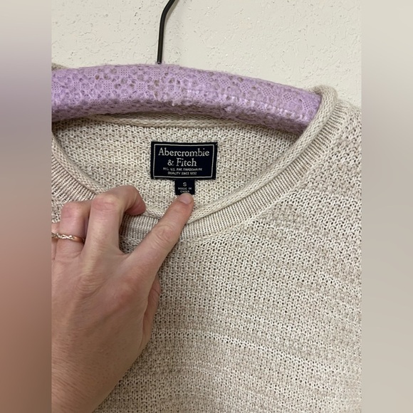 Abercrombie and Fitch Fisherman sweater cotton/linen blend small - Picture 4 of 7